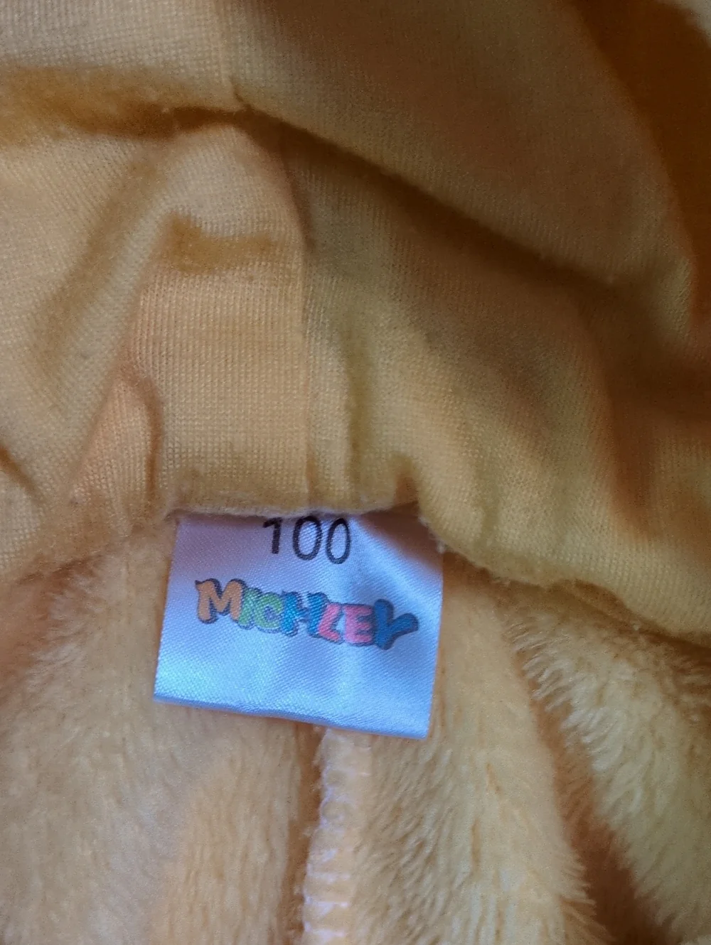 Michley Yellow Duck Hooded Fleece Onesie Costume Size 100, 2T-3T Plush Dress Up